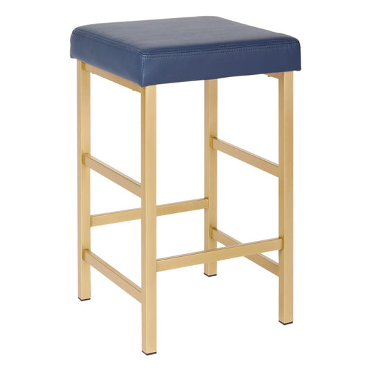 26" Gold Backless Stool