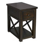 Fairbanks End Table in Mocha with 1 Drawer