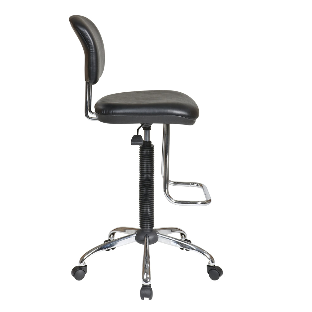 Chrome Finish Economical Chair with Teardrop Footrest