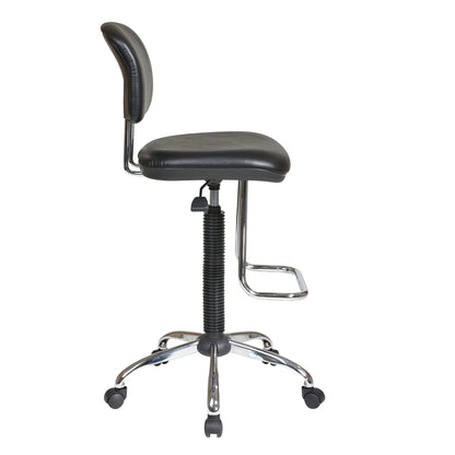 Chrome Finish Economical Chair with Teardrop Footrest