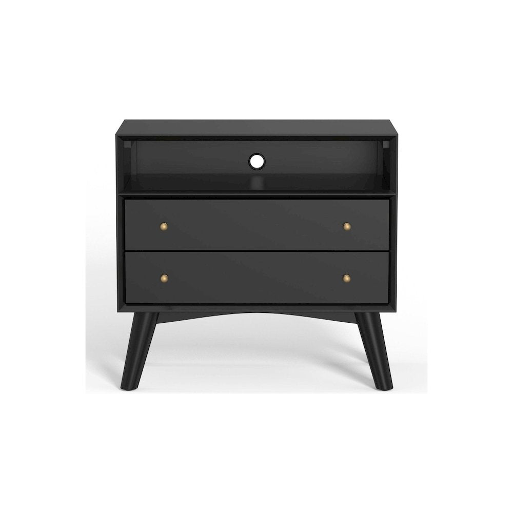 Flynn Large Nightstand, Black