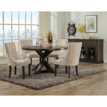 Prairie Set of 2 Upholstered Side Chairs, Cream Linen