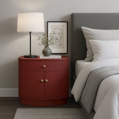 Olivia Nightstand, Burgundy
