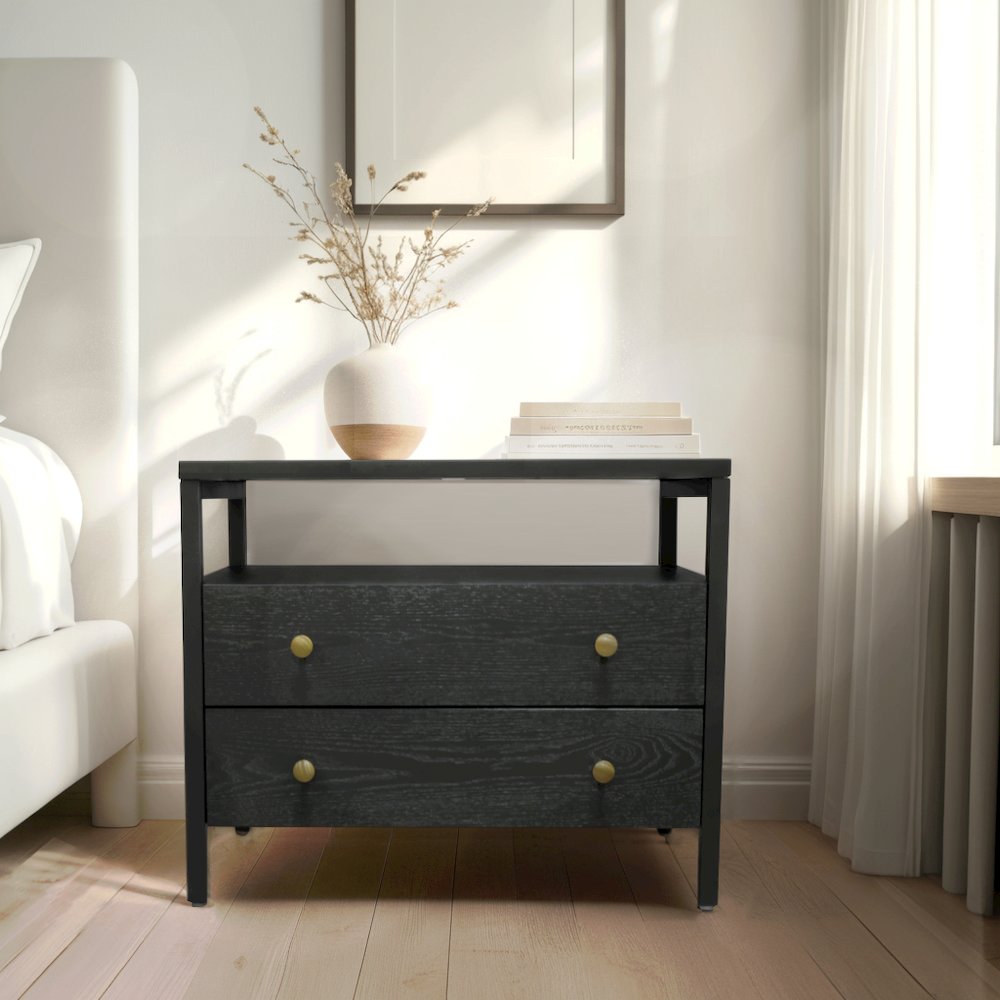 Avery Nightstand, Black