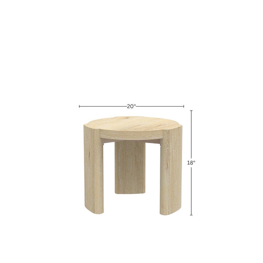 Sloane 20" Round End Table, Driftwood