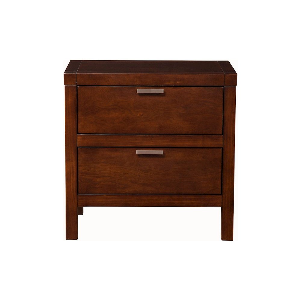 Carmel 2 Drawer Nightstand, Cappuccino