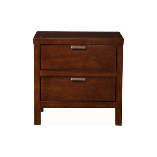 Carmel 2 Drawer Nightstand, Cappuccino