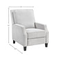 Inez Push Accent Back Chair, Light Grey