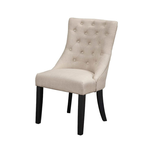 Prairie Set of 2 Upholstered Side Chairs, Cream Linen