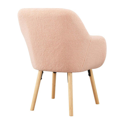 Take a Seat Charlotte Sherpa Accent Chair, Sherpa Blush