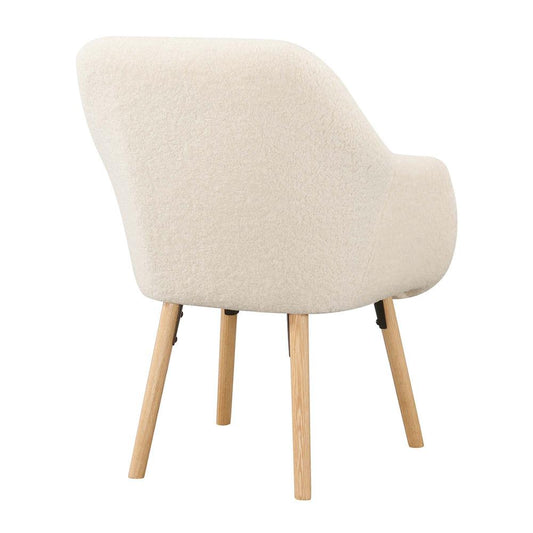 Take a Seat Charlotte Sherpa Accent Chair, Sherpa Crème