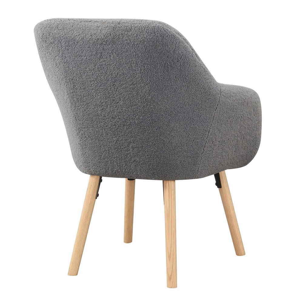 Take a Seat Charlotte Sherpa Accent Chair, Sherpa Gray