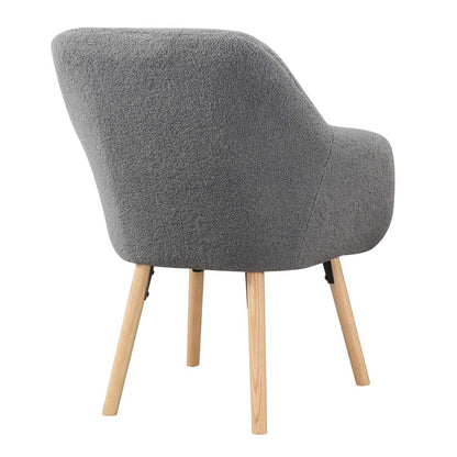Take a Seat Charlotte Sherpa Accent Chair, Sherpa Gray