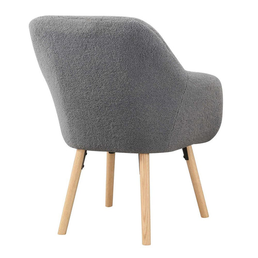 Take a Seat Charlotte Sherpa Accent Chair, Sherpa Gray