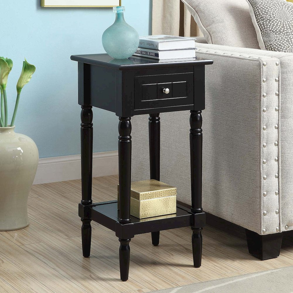 French Country Khloe 1 Drawer Accent Table with Shelf