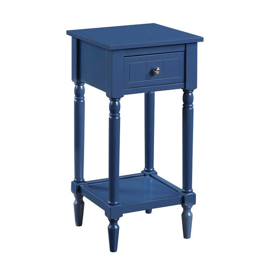 French Country Khloe 1 Drawer Accent Table with Shelf