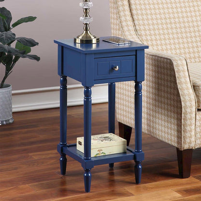 French Country Khloe 1 Drawer Accent Table with Shelf