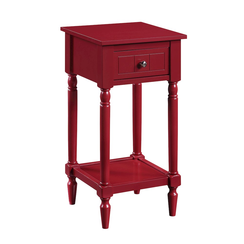 French Country Khloe 1 Drawer Accent Table with Shelf