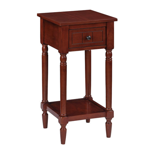 French Country Khloe 1 Drawer Accent Table with Shelf