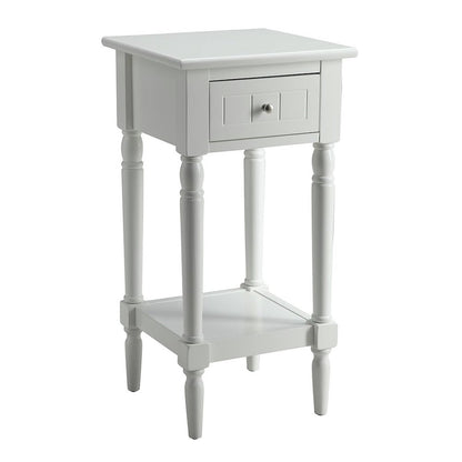 French Country Khloe 1 Drawer Accent Table with Shelf