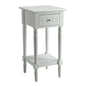 French Country Khloe 1 Drawer Accent Table with Shelf