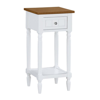 French Country Khloe 1 Drawer Accent Table with Shelf