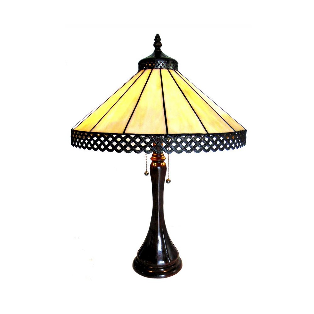 MILA Tiffany-style 2 Light Table Lamp 16" Shade