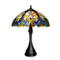 AMOR Tiffany-style 2 Light Victorian Table Lamp 16" Shade
