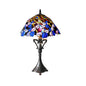 NATALIE Tiffany-style 2 Light Iris Table Lamp 19" Shade