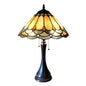 AMELIA Victorian 2 Light Antique Dark Bronze Table Lamp 15" Shade