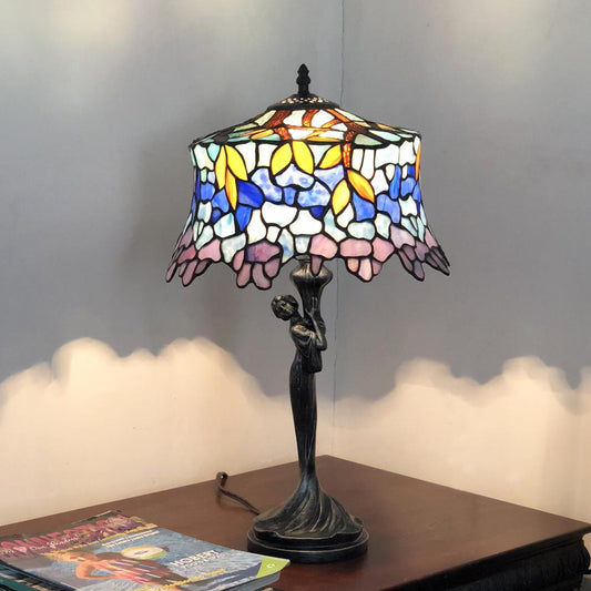 SOPHIA Wisteria 1 Light Antique Dark Bronze Accent Lamp 13" Shade