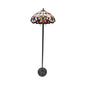 Victorian-style 2-Light Dark Antique Bronze Finish Floor Lamp 18" Shade