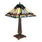 IRWIN Tiffany-style 2 Light Mission Table Lamp 16" Shade