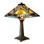 MICHAEL Mission 2 Light Antique Dark Bronze Table Lamp 16" Shade