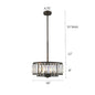 ELLIE Contemporary 6 Light  Rubbed Bronze Ceiling Pendant 16" Wide
