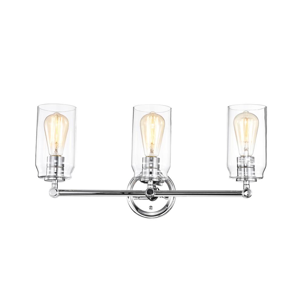CHLOE Lighting JOYCE Contemporary 3 Light Chrome Bath Vanity Fixture 23" Width