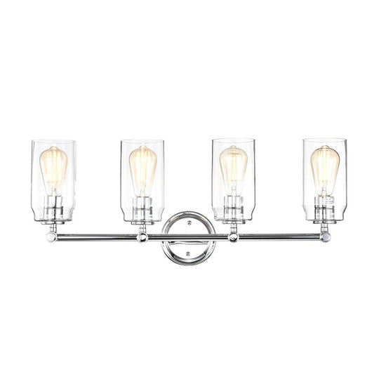 CHLOE Lighting JOYCE Contemporary 4 Light Chrome Bath Vanity Fixture 28" Width