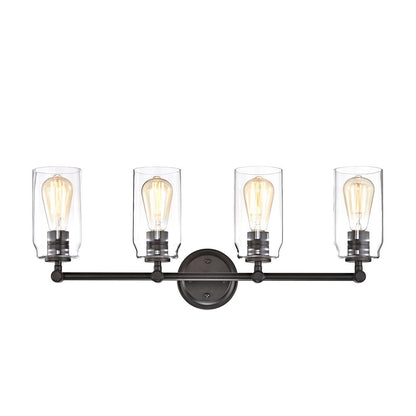 CHLOE Lighting JOYCE Contemporary 4 Light Rubbed Bronze Bath Vanity Fixture 28" Width