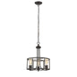 ELISSA Transitional 3 Light Rubbed Bronze Ceiling Pendant 15" Wide
