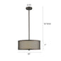 JULIANA Transitional 3 Light  Rubbed Bronze Ceiling Pendant 16" Wide