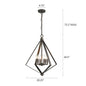 HUDSON Transitional 6 Light  Rubbed Bronze Ceiling Pendant 20" Wide