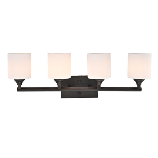 CHLOE Lighting JANE Contemporary 4 Light Rubbed Bronze Bath Vanity Fixture 29" Width
