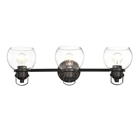 CHLOE Lighting JANICE Contemporary 3 Light Rubbed Bronze Bath Vanity Fixture 26" Width