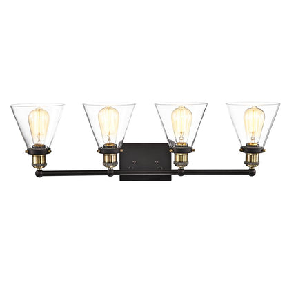 CHLOE Lighting BONNIE Contemporary 4 Light Rubbed Bronze Bath Vanity Fixture 32" Width