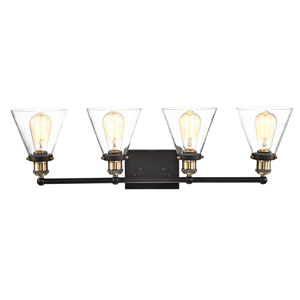 CHLOE Lighting BONNIE Contemporary 4 Light Rubbed Bronze Bath Vanity Fixture 32" Width