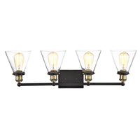 CHLOE Lighting BONNIE Contemporary 4 Light Rubbed Bronze Bath Vanity Fixture 32" Width