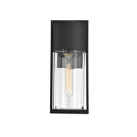 CHLOE Lighting TYLER Transitional 1 Light Textured Black Outdoor Wall Sconce 14" Height