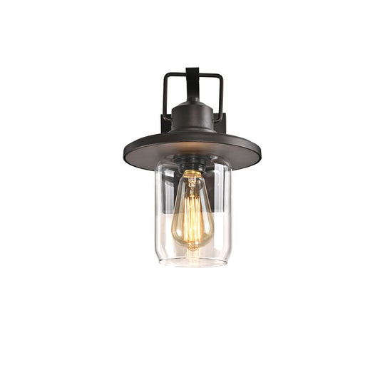 CHLOE Lighting CHRISTOPHER Transitional 1 Light Rubbed Bronze Outdoor Wall Sconce 12" Height