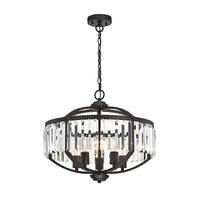 CHLOE Lighting KENNA Transitional 5 Light Rubbed Bronze Ceiling Pendant Fixture 20" Width