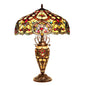 SADIE Tiffany-style 3 Light Victorian Double Lit Table Lamp 18" Shade